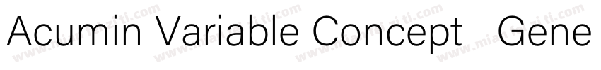 Acumin Variable Concept   General字体转换